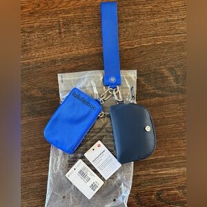Lululemon Dual Pouch Wristlet Cerulean Blue / True Navy